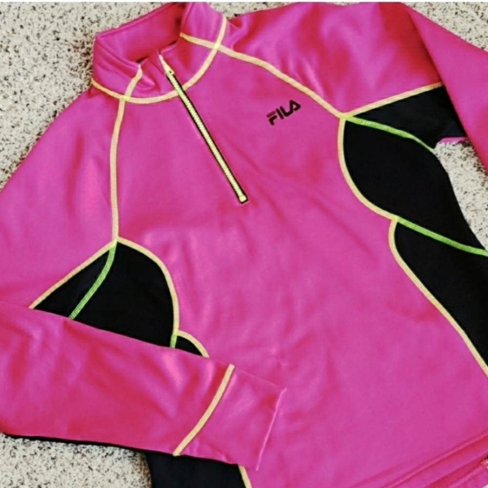 Under Armour ¼ Zip Pullover Athletic Bright Pink Fitted Women's Size Large